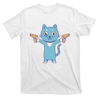 Crazy Cat Pew Pew Funny T-Shirt