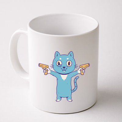 Crazy Cat Pew Pew Funny Mug