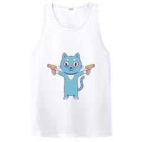 Crazy Cat Pew Pew Funny PosiCharge Competitor Tank
