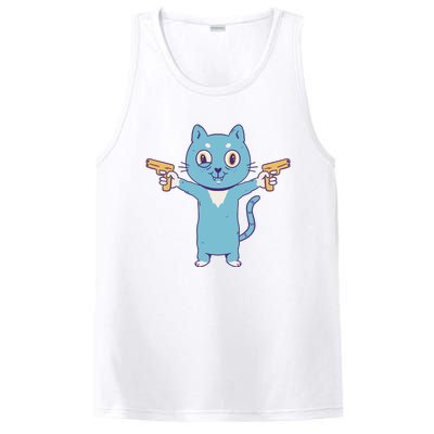 Crazy Cat Pew Pew Funny PosiCharge Competitor Tank