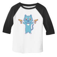 Crazy Cat Pew Pew Funny Toddler Fine Jersey T-Shirt