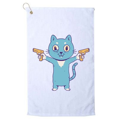 Crazy Cat Pew Pew Funny Golf Towel