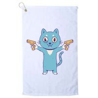 Crazy Cat Pew Pew Funny Golf Towel