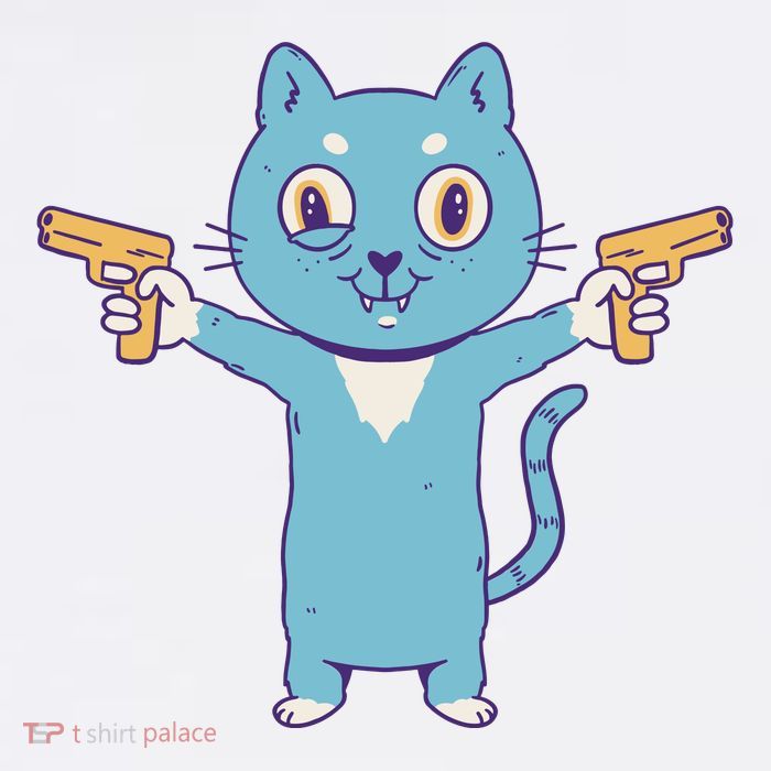 Crazy Cat Pew Pew Funny Crop Top