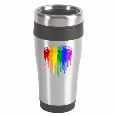 Cute Colorful Painted Autism Puzzle Pieces Heart 16oz Travel Tumbler
