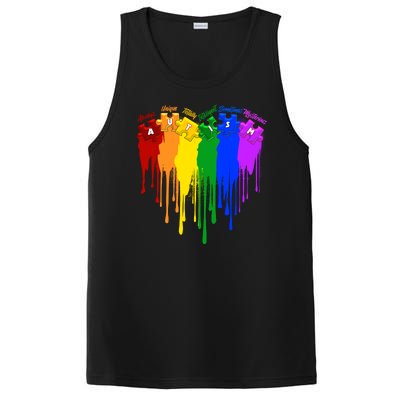 Cute Colorful Painted Autism Puzzle Pieces Heart PosiCharge Competitor Tank