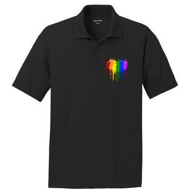 Cute Colorful Painted Autism Puzzle Pieces Heart PosiCharge RacerMesh Polo