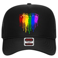 Cute Colorful Painted Autism Puzzle Pieces Heart Trucker Hat