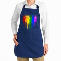 Cute Colorful Painted Autism Puzzle Pieces Heart Apron