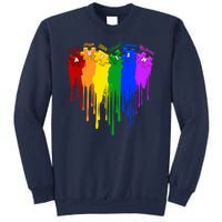 Cute Colorful Painted Autism Puzzle Pieces Heart Sweatshirt