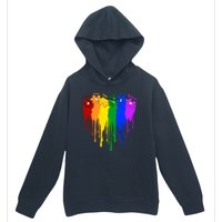 Cute Colorful Painted Autism Puzzle Pieces Heart Urban Pullover Hoodie