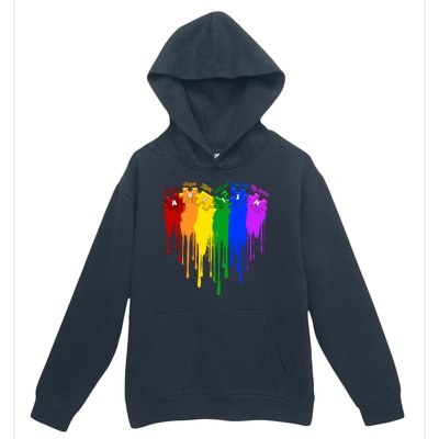 Cute Colorful Painted Autism Puzzle Pieces Heart Urban Pullover Hoodie