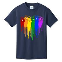 Cute Colorful Painted Autism Puzzle Pieces Heart Kids T-Shirt