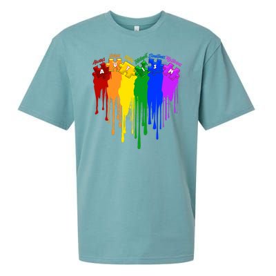 Cute Colorful Painted Autism Puzzle Pieces Heart Sueded Cloud Jersey T-Shirt