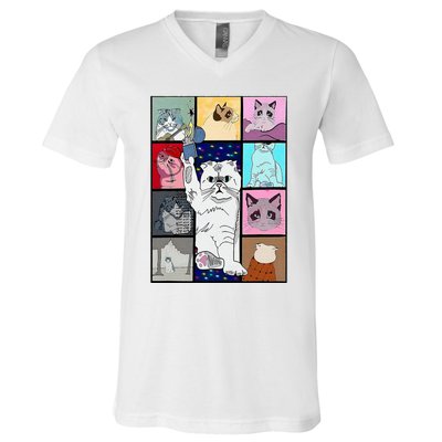 Cute Cat Purring In My Lap Cause It Loves Me V-Neck T-Shirt