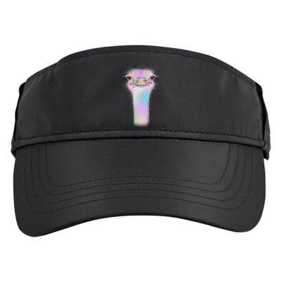 Cute Colorful Pastel Ostrich Adult Drive Performance Visor