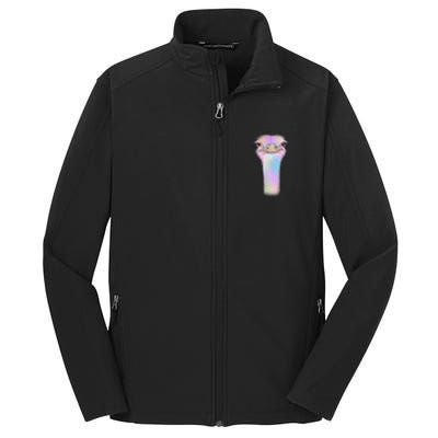 Cute Colorful Pastel Ostrich Core Soft Shell Jacket