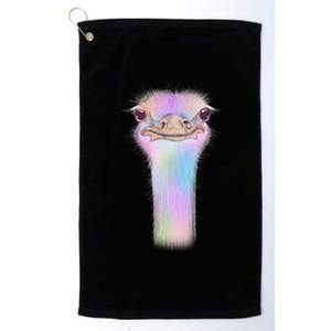 Cute Colorful Pastel Ostrich Platinum Collection Golf Towel