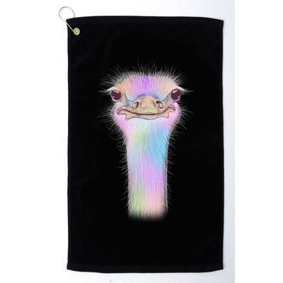 Cute Colorful Pastel Ostrich Golf Towel