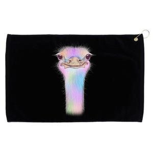 Cute Colorful Pastel Ostrich Grommeted Golf Towel