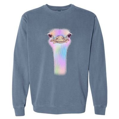 Cute Colorful Pastel Ostrich Garment-Dyed Sweatshirt