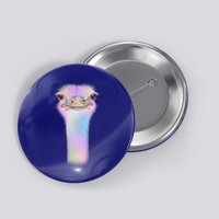 Cute Colorful Pastel Ostrich Button