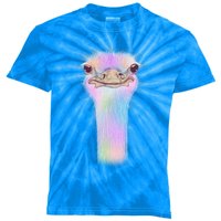 Cute Colorful Pastel Ostrich Kids Tie-Dye T-Shirt