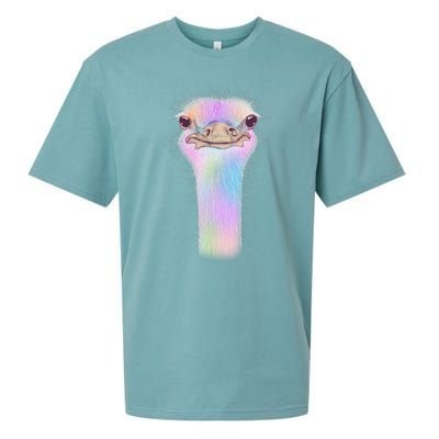 Cute Colorful Pastel Ostrich Sueded Cloud Jersey T-Shirt