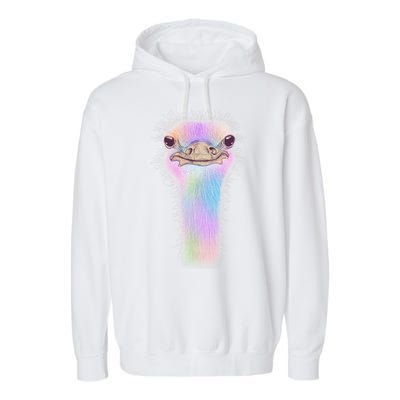 Cute Colorful Pastel Ostrich Garment-Dyed Fleece Hoodie