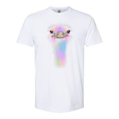 Cute Colorful Pastel Ostrich Softstyle® CVC T-Shirt