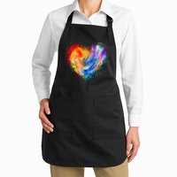 Cool Colorful Paint Swirl Splatter Heart Apron