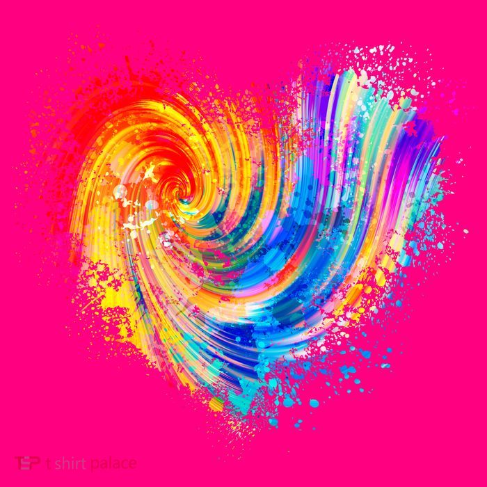 Cool Colorful Paint Swirl Splatter Heart Sweatshirt