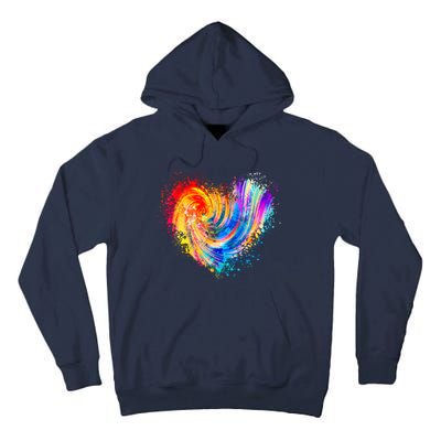 Cool Colorful Paint Swirl Splatter Heart Tall Hoodie