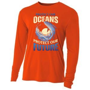 Climate Change Protect Our Oceans Protect Our Future Meaningful Gift Cooling Performance Long Sleeve Crew