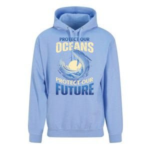 Climate Change Protect Our Oceans Protect Our Future Meaningful Gift Unisex Surf Hoodie