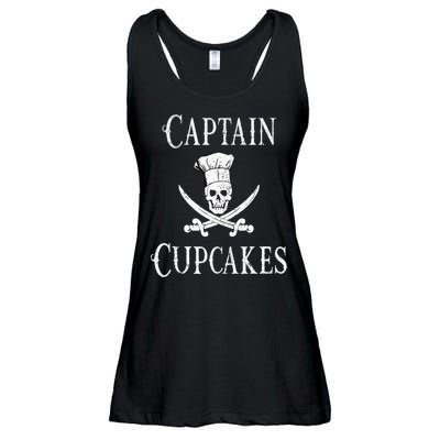 Captain Cupcakes Pirate Culinary Cupcake Lover Gift Ladies Essential Flowy Tank