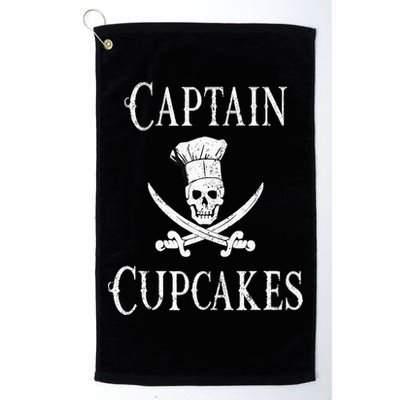 Captain Cupcakes Pirate Culinary Cupcake Lover Gift Golf Towel