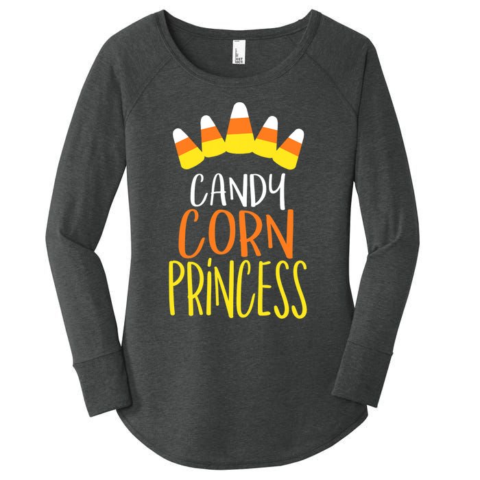 CANDY CORN PRINCESS Halloween Fun Women's Perfect Tri Tunic Long Sleeve Shirt