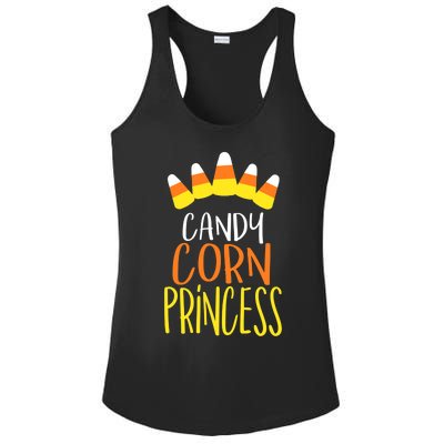 CANDY CORN PRINCESS Halloween Fun Ladies PosiCharge Competitor Racerback Tank