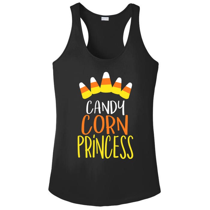 CANDY CORN PRINCESS Halloween Fun Ladies PosiCharge Competitor Racerback Tank