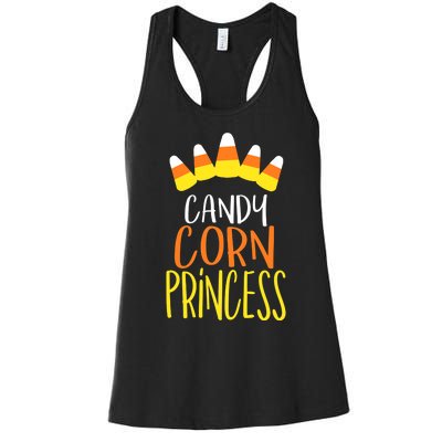 CANDY CORN PRINCESS Halloween Fun Women's Racerback Tank