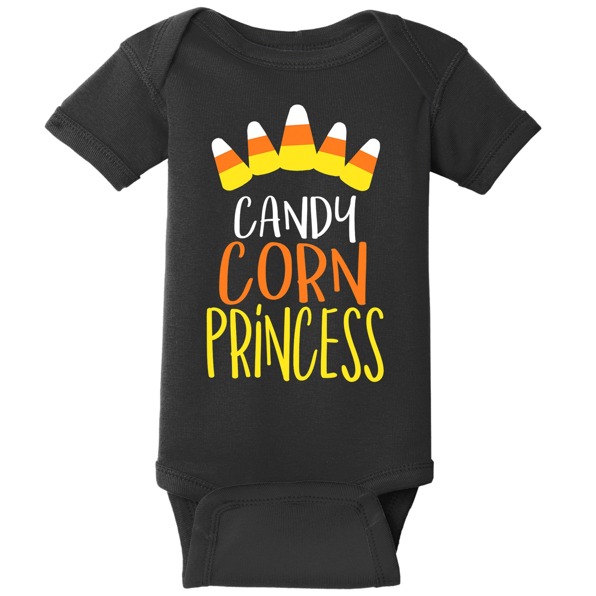 CANDY CORN PRINCESS Halloween Fun Baby Bodysuit