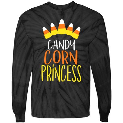 CANDY CORN PRINCESS Halloween Fun Tie-Dye Long Sleeve Shirt