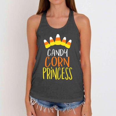 CANDY CORN PRINCESS Halloween Fun Women's Knotted Racerback Tank