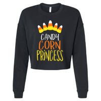 CANDY CORN PRINCESS Halloween Fun Cropped Pullover Crew