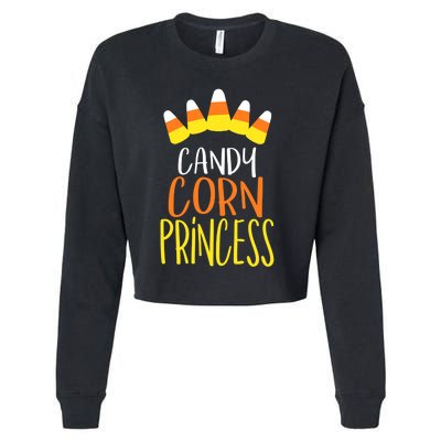 CANDY CORN PRINCESS Halloween Fun Cropped Pullover Crew