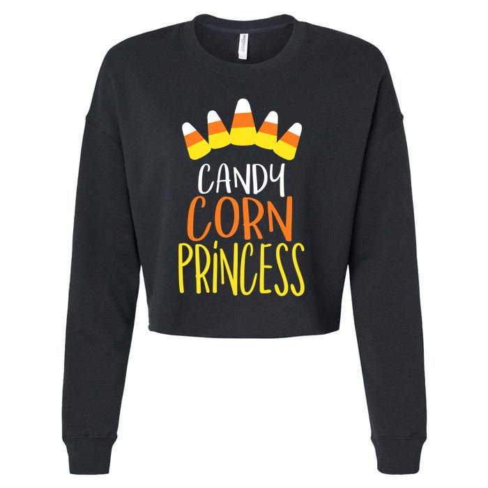 CANDY CORN PRINCESS Halloween Fun Cropped Pullover Crew