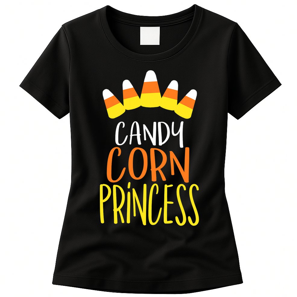 CANDY CORN PRINCESS Halloween Fun Womens T-Shirt