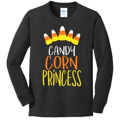 CANDY CORN PRINCESS Halloween Fun Kids Long Sleeve Shirt