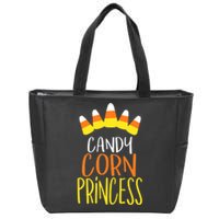 CANDY CORN PRINCESS Halloween Fun Zip Tote Bag